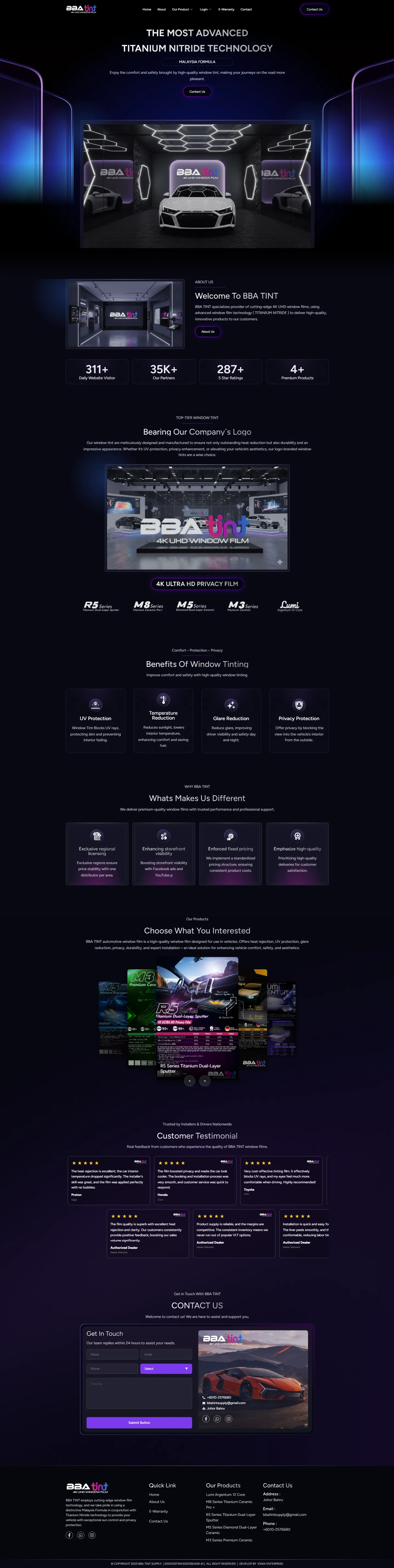 Service website work preview